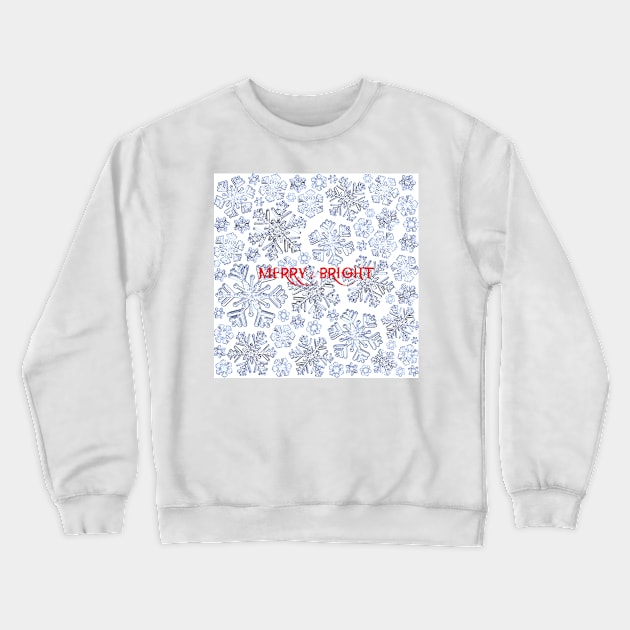 MERRY & BRIGHT Crewneck Sweatshirt by MAYRAREINART